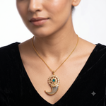 Traditional Gold-Toned Puligoru (Tiger Claw) Pendant Ivanah Silver