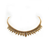 92.5 Silver Gold Plated Necklace with Lakshmi Gold Drops Ivanah Silver