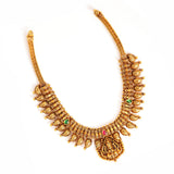 92.5 Silver Antique Gold Plated Ruby Lakshmi Mango Necklace Ivanah Silver