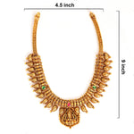92.5 Silver Antique Gold Plated Ruby Lakshmi Mango Necklace Ivanah Silver