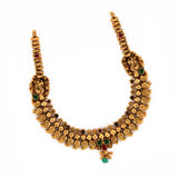 92.5 Silver Antique Gold Plated Lakshmi Mango Malai Necklace Ivanah Silver