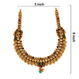 92.5 Silver Antique Gold Plated Lakshmi Mango Malai Necklace Ivanah Silver