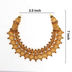 92.5 Silver Gold Plated Lakshmi Coin Necklace with Peacock Motifs Ivanah Silver