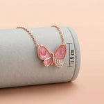 Rose Gold Blush Pink Butterfly Pendant Ivanah Silver