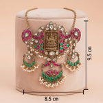92.5 Silver Gold-Plated Goddess Lakshmi Temple Pendant Ivanah Silver