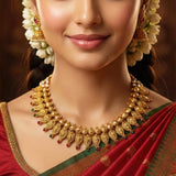 92.5 Silver Gold-Plated Mango Mala with Kemp Stones Ivanah Silver