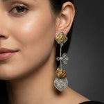 92.5 Silver Saraa Dual Tone Earrings Ivanah Silver