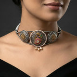 92.5 Silver Dualtone Kanti Choker Ivanah Silver