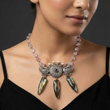92.5 Silver Designer Oxidised Long Necklace Ivanah Silver