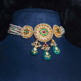 Kundan mini choker - Ivanah Silver