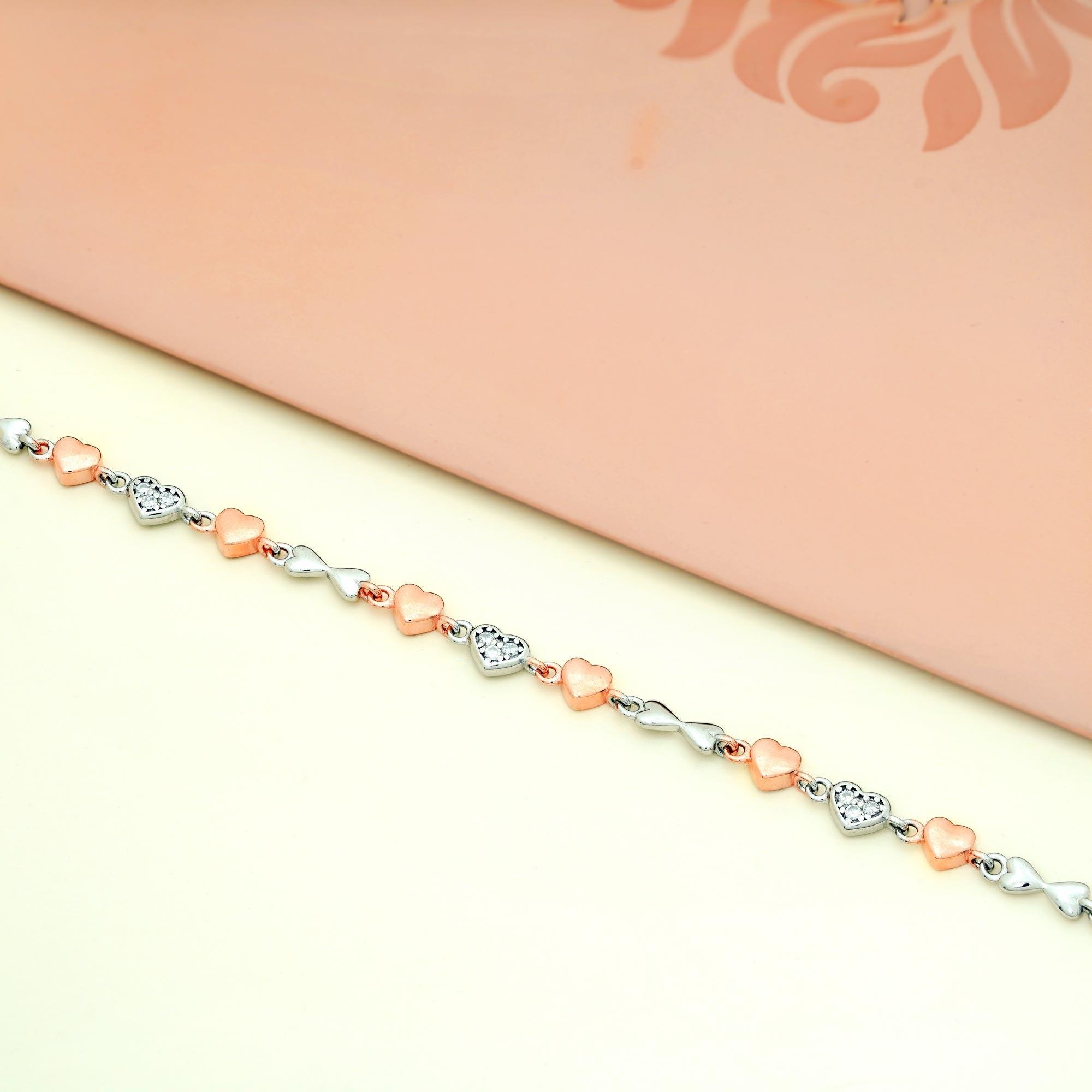 92.5 Sterling Silver Adaroble Heart Bracelet - Ivanah Silver
