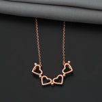 92.5 Sterling Silver Elegance of Love Adaptable Chain With Rose Gold Polish - Ivanah Silver