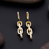 92.5 Silver Gold Hanging Earrings