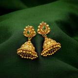 Antique Gold Polish 92.5 Silver Green Jhumkka
