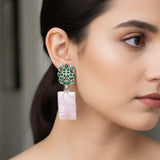 92.5 Silver Oxidised Annapakshi Dangler Ivanah Silver