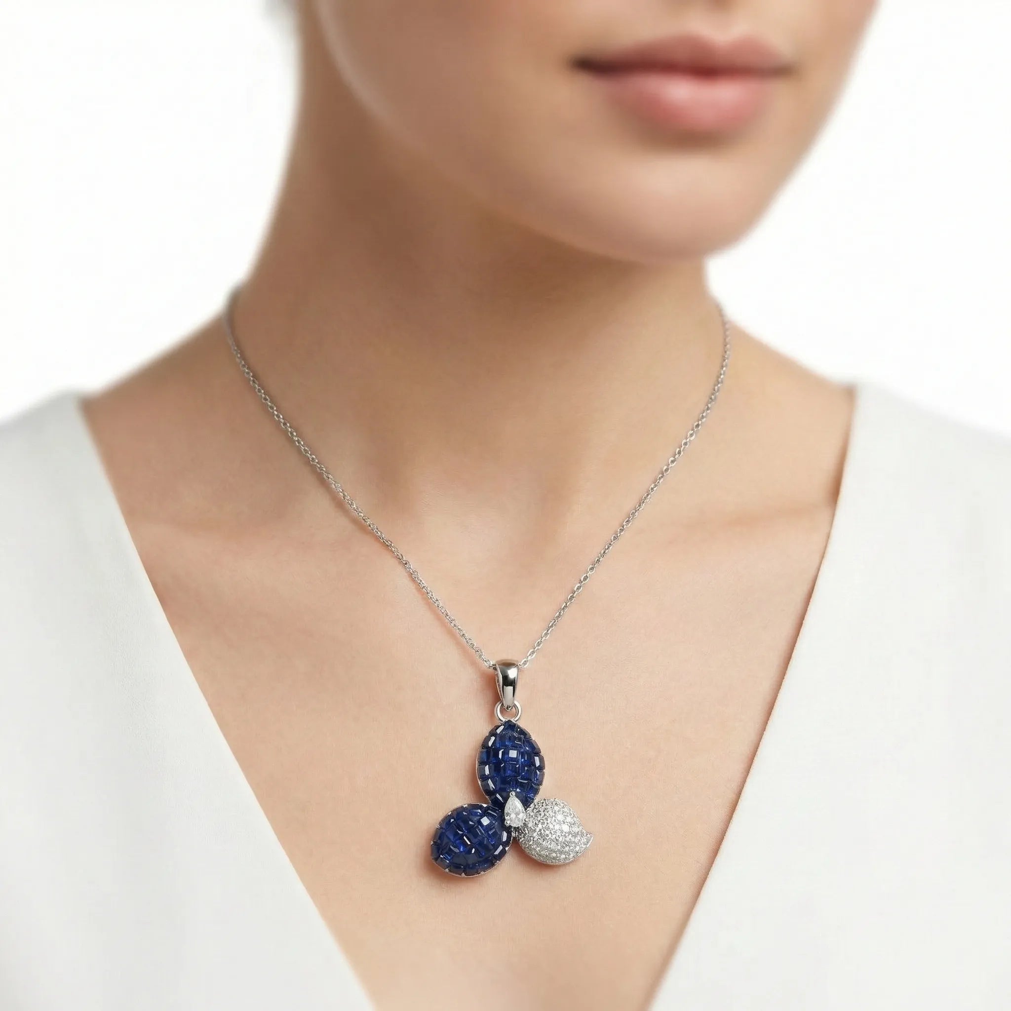 Midnight Bloom – 92.5 Silver Polished Pendant Ivanah Silver