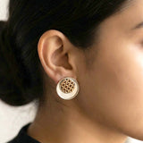 92.5 Silver Designer Dual Tone Earrings Ivanah Silver