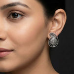 92.5 Silver Oxidised Earrings Ivanah Silver