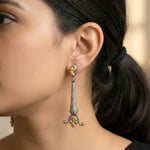 92.5 Silver Designer Dual Tone Earrings Ivanah Silver