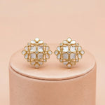 92.5 Silver Gold-Plated White Floral Stud Ivanah Silver