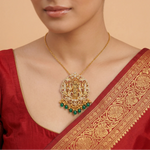 92.5 Gold-Plated Silver Lord Rama Temple Pendant Ivanah Silver