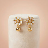 Gold-Plated 92.5 Silver Floral Stud Ivanah Silver