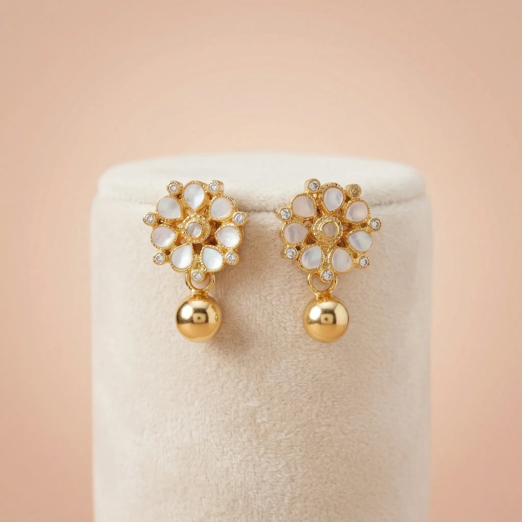 Gold-Plated 92.5 Silver Floral Stud Ivanah Silver