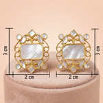 92.5 Silver Gold-Plated Regal Iridescent Stud Ivanah Silver