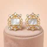 92.5 Silver Gold-Plated Regal Iridescent Stud Ivanah Silver