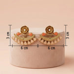 92.5 Silver Gold-Plated Floral Crescent Stud Ivanah Silver