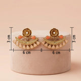 92.5 Silver Gold-Plated Floral Crescent Stud Ivanah Silver