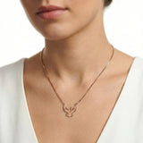 92.5 Silver Rose Gold Eagle Chain with Pendant Ivanah Silver