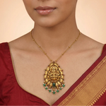 92.5 Gold Plated Silver Antique Temple Pendant Ivanah Silver