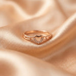 Eternal Love" Open Heart Ring | 92.5 Silver with Rose Gold Finish Ivanah Silver