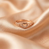 Eternal Love" Open Heart Ring | 92.5 Silver with Rose Gold Finish Ivanah Silver