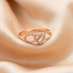 The "Eternal Love" Interlocking Heart Ring – 92.5 Silver in Rose Gold Finish Ivanah Silver