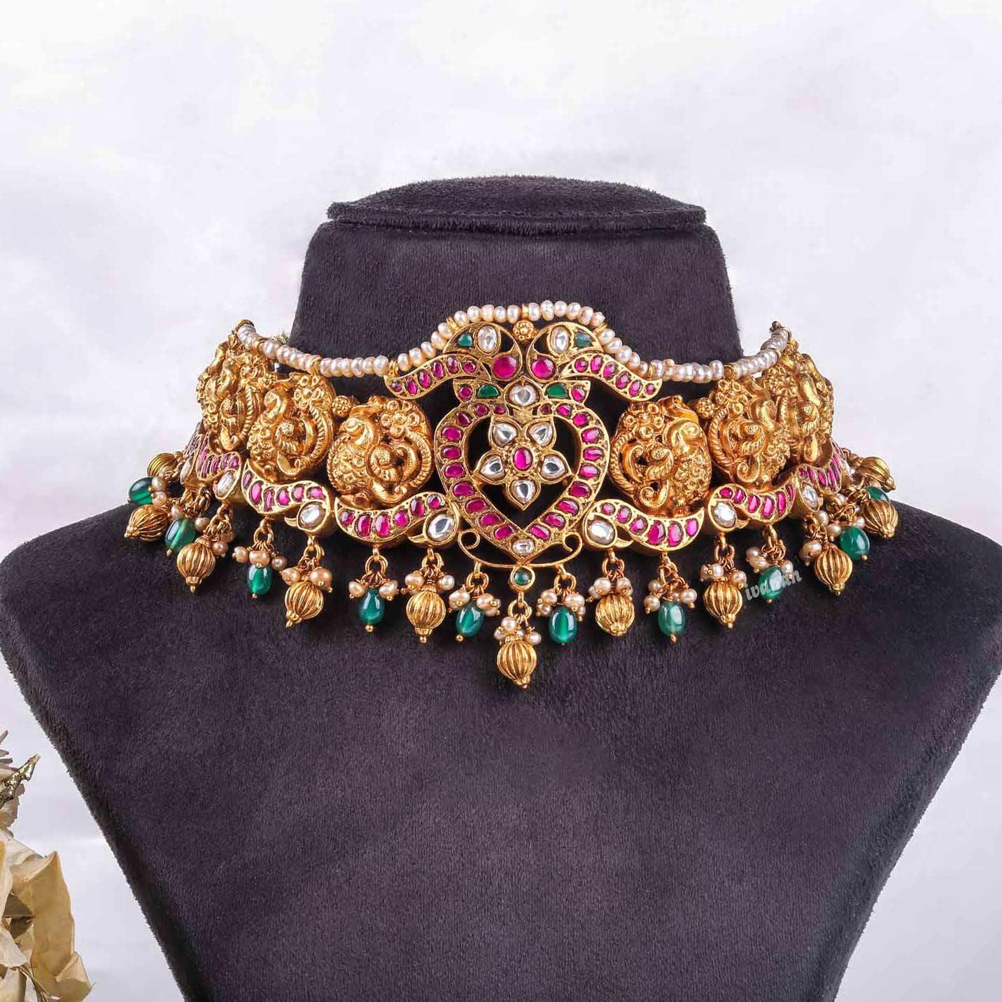 Peacock Antique Chocker - Ivanah Silver