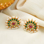 Colorful Round Stud - Ivanah Silver