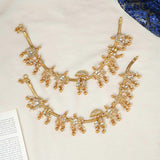 925 Gold Polish Bridal Anklets - Ivanah Silver