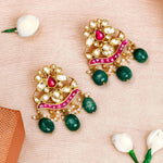 Spectacular Kundan Earrings - Ivanah Silver