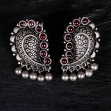 Oxidised Stone Earrings - Ivanah Silver
