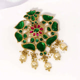 Kayal Kundan Pearl Pendant - Ivanah Silver