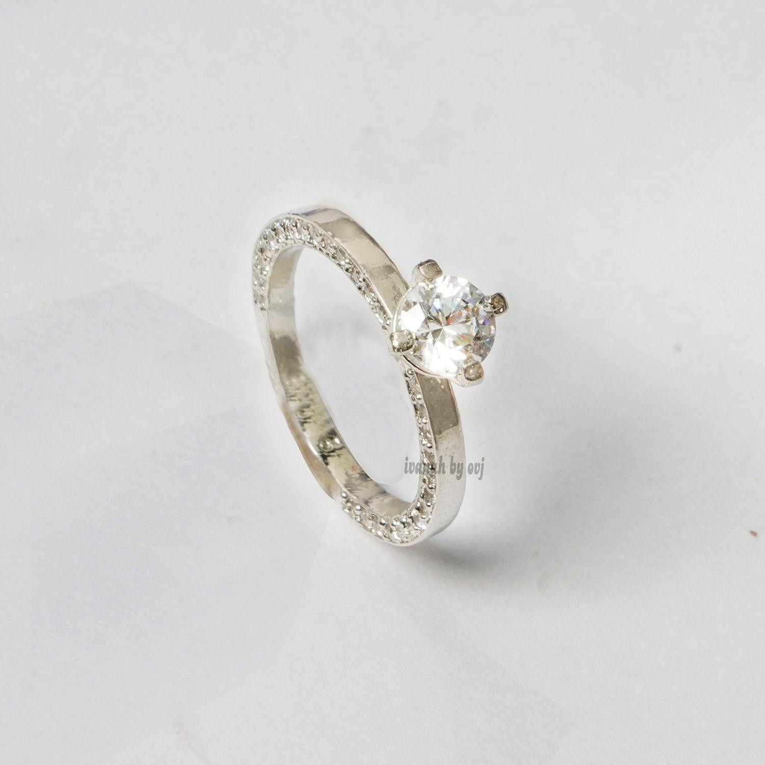 Silver Swarovski Ring - Ivanah Silver