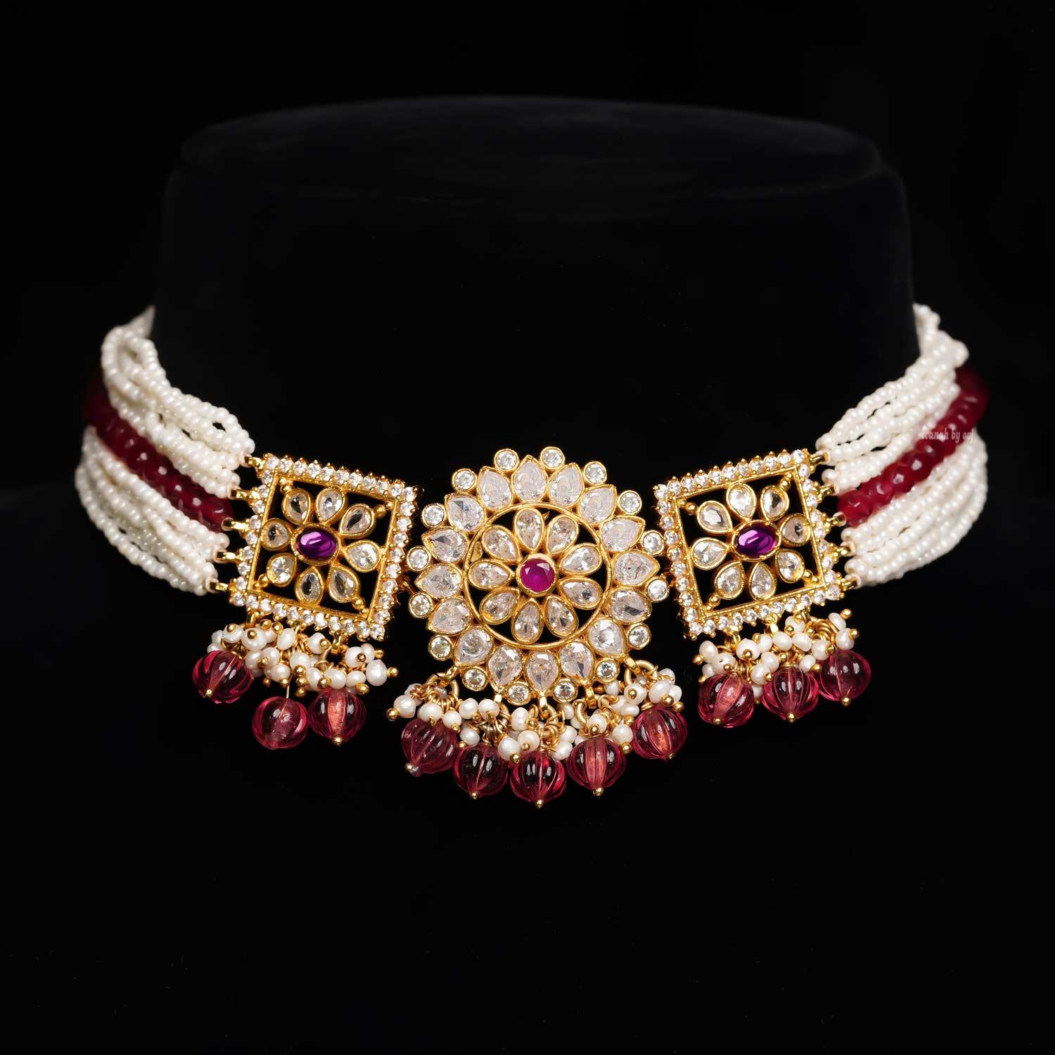 Samudra cz Pearl Choker - Ivanah Silver