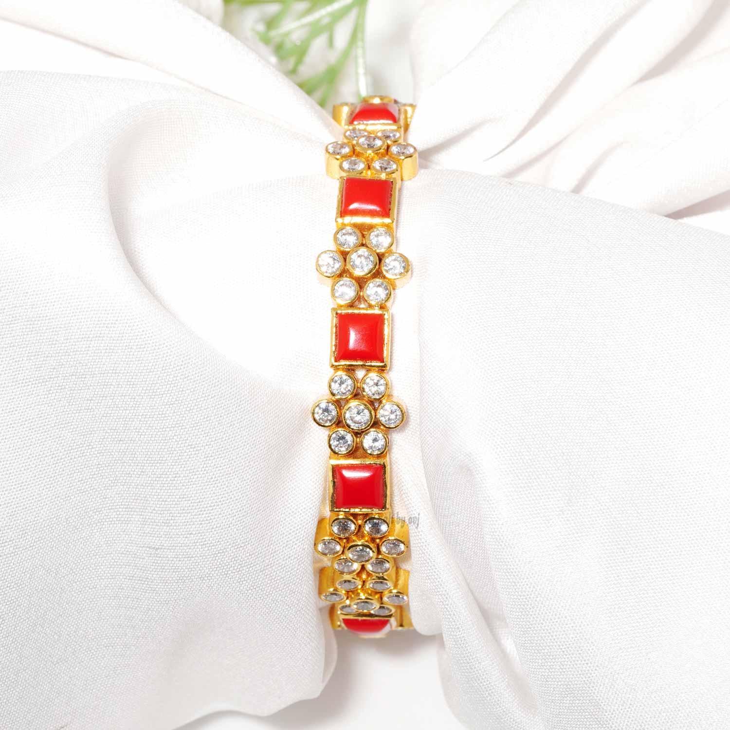 Coral Stone Bangles