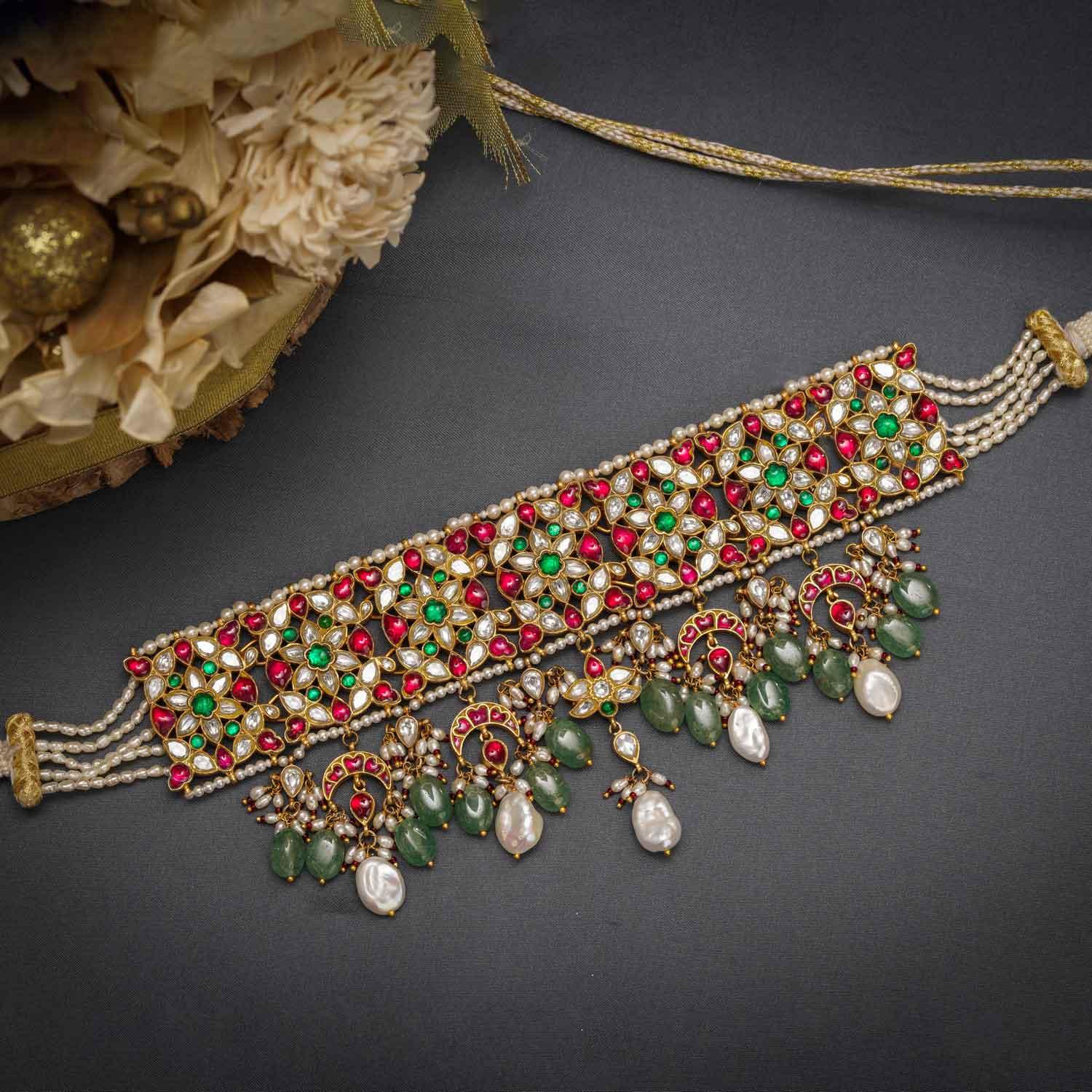 Impressive Kundan Choker - Ivanah Silver