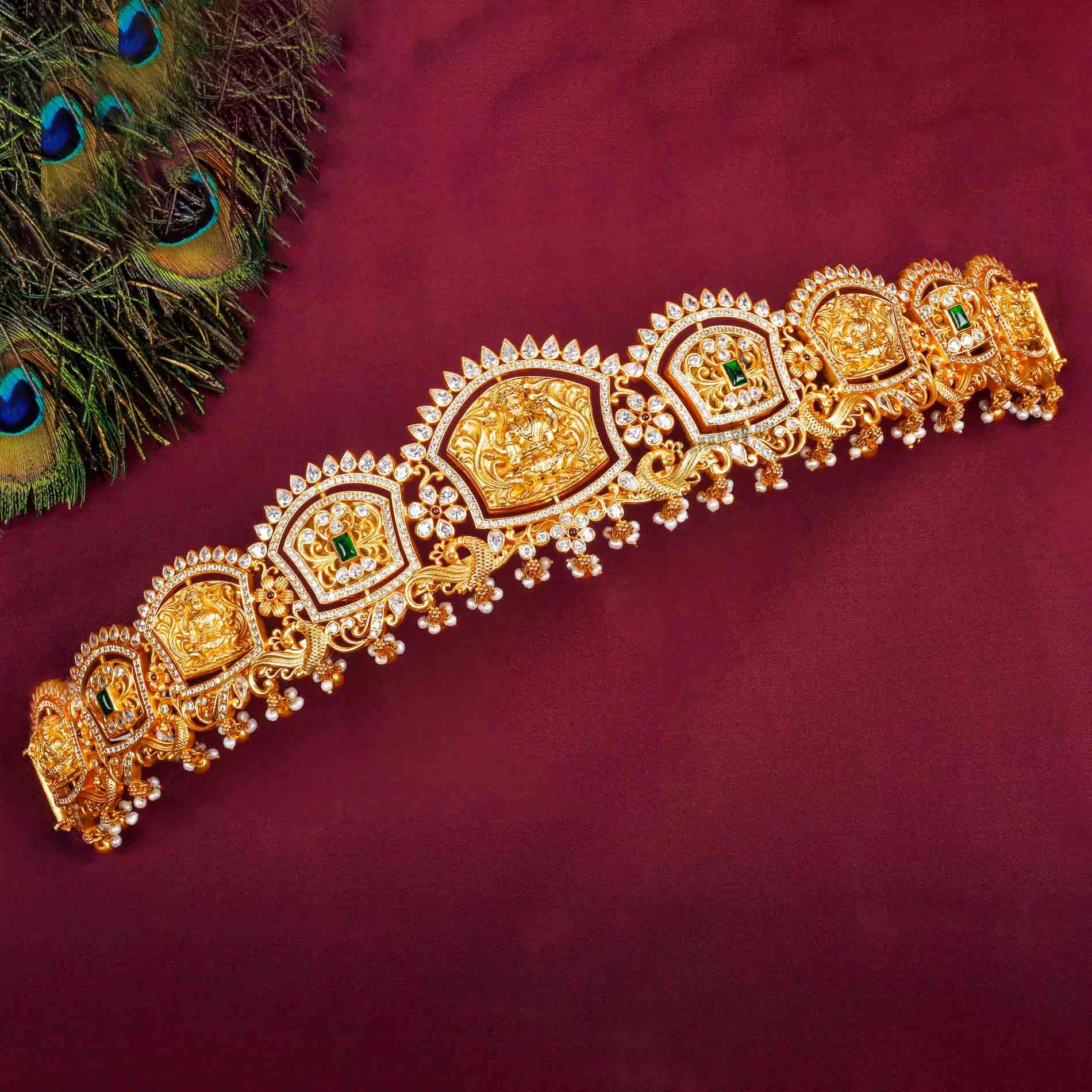 Gold Polish lakshmi Oddiyanam - Ivanah Silver