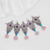 Mini Quartz Drops Oxidised Choker - Ivanah Silver