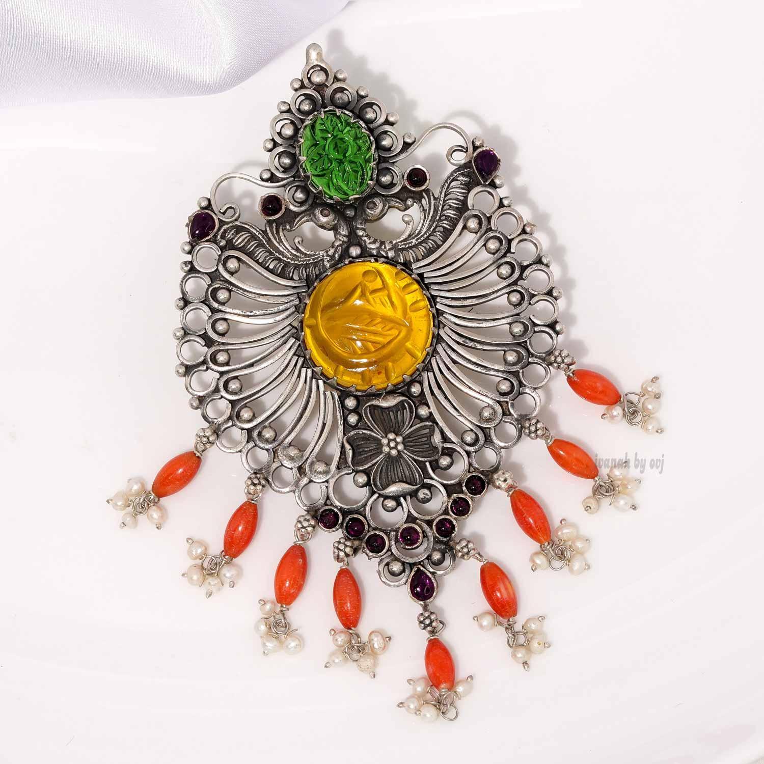 Oxidized Cindrella Pendant - Ivanah Silver