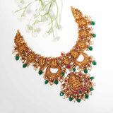Lakshmi Kundan Nagas Necklace - Ivanah Silver